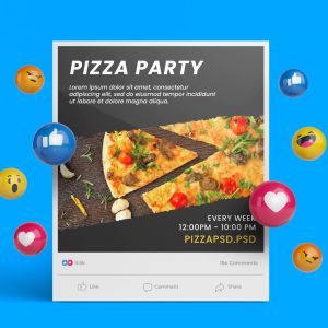 Mockup image of Social media post template Restaurants